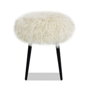 Alberta - Mongolian Sheepskin Round Ottoman - R&R Furniture Gallery (Fountain Valley, CA)