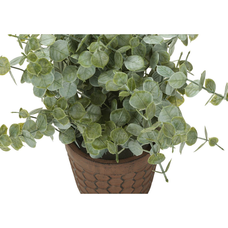 Set of 2 artificial eucalyptus grass plants by 8th Street, realistic green foliage for home decor or floral arrangements.