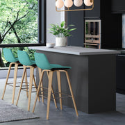Randolph - Counter / Bar Height Stool (Set of 2) - Blue - R&R Furniture Gallery (Fountain Valley, CA)