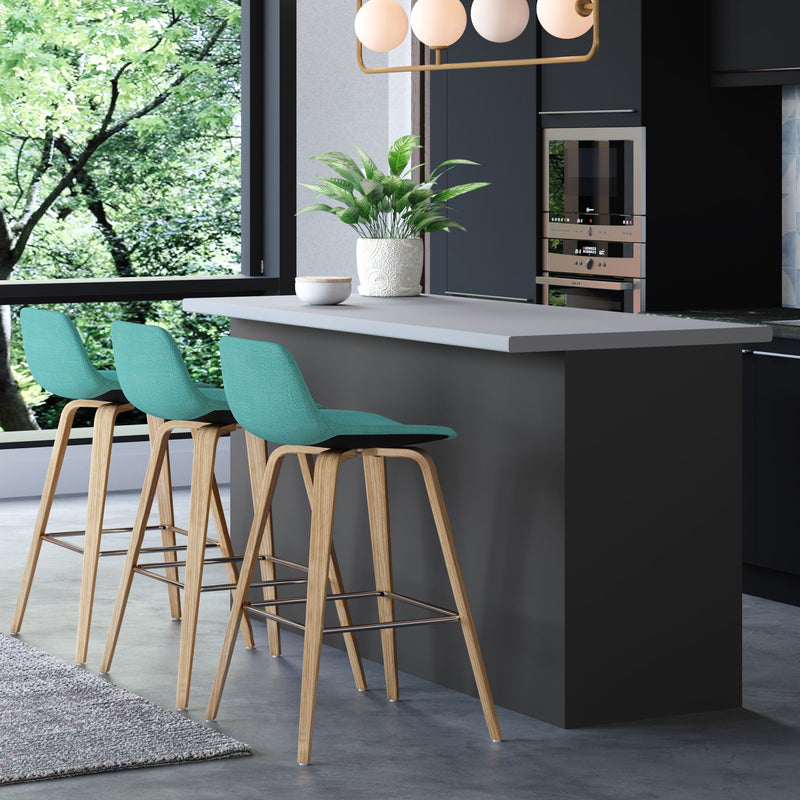 Randolph - Counter / Bar Height Stool (Set of 2) - Blue - R&R Furniture Gallery (Fountain Valley, CA)