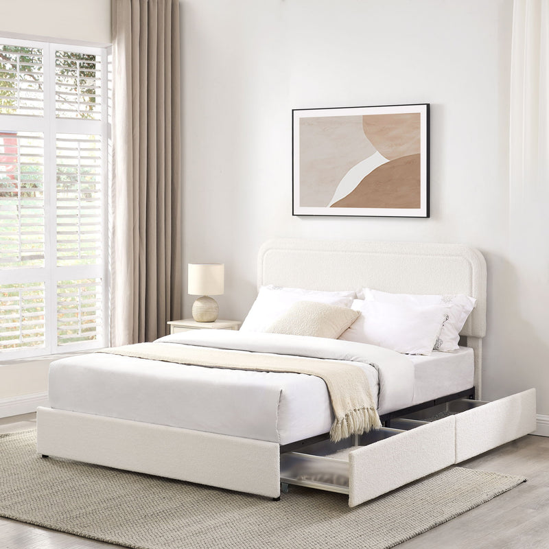 Liv - Patented With Drawers Upholstered Storage Platform Bed - R&R Furniture Gallery (Fountain Valley, CA)