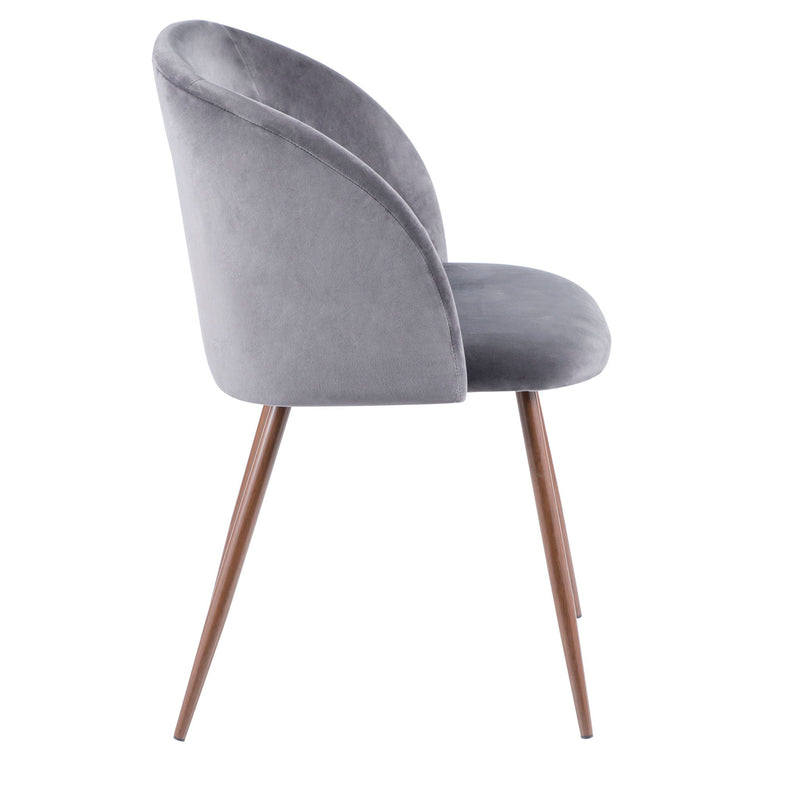 Lumi Source Fran contemporary dining chair set of 2 with sleek modern design, featuring cushioned seats and wooden legs.