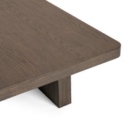 Wooden Melina coffee table by Classic Home with a rectangular top and modern design, placed in a stylish living room setting.