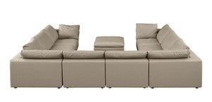 1100 - 9-Piece U-Shaped Sectional In Top-Grain Italian Leather