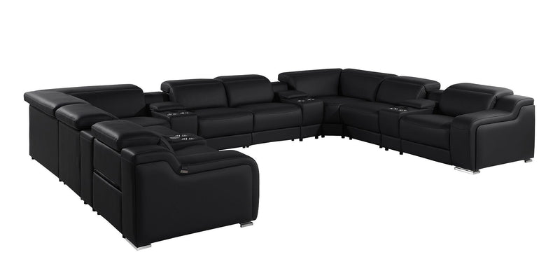 1116 - 12-Piece U-Shaped Sectional Sofa In With 4 Power Recliners & Power Headrests