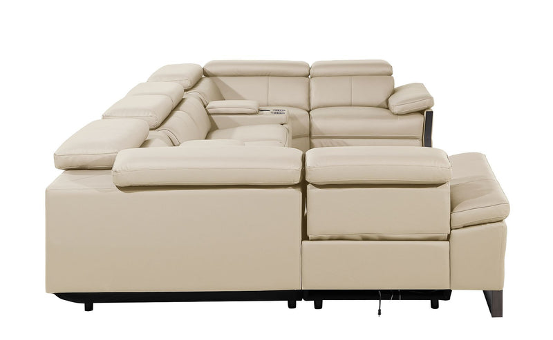 1246 - 8-Piece U-Shaped Modular Power Reclining Sectional With 2 Power Recliners And Power Headrests