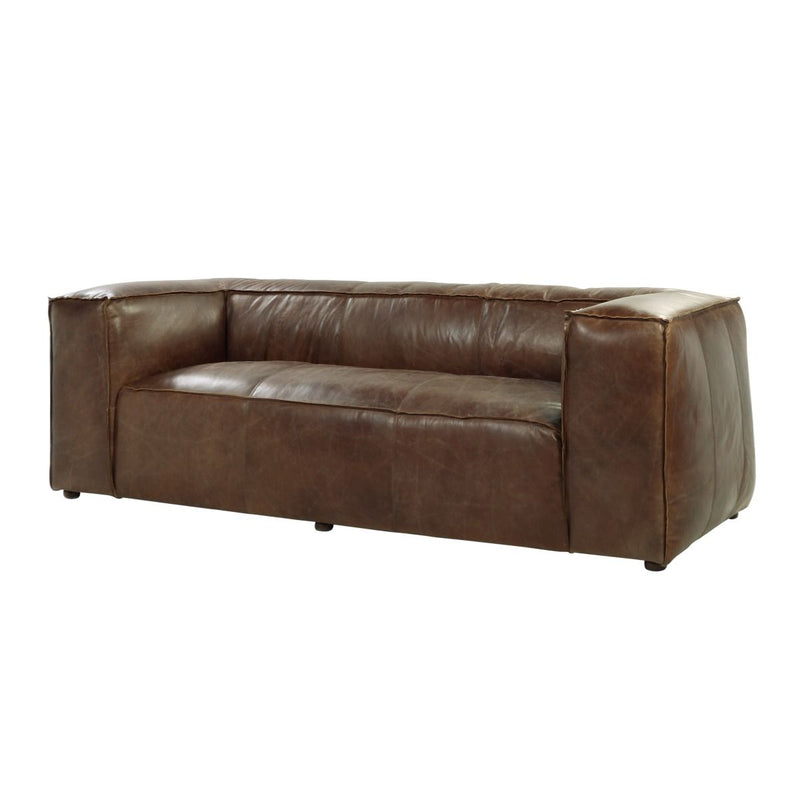 Brancaster - Sofa - Retro Brown Top Grain Leather - R&R Furniture Gallery (Fountain Valley, CA)