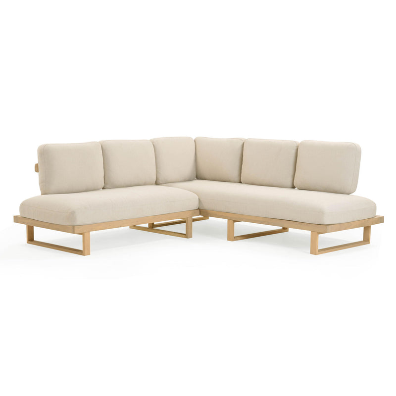 Evan - Outdoor L-Sectional - Cream - R&R Furniture Gallery (Fountain Valley, CA)