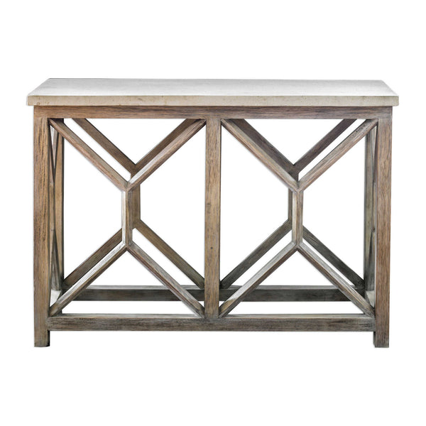 Catali - Stone Console Table - Ivory