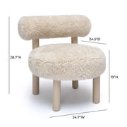 Carmel - Vegan Shearling Accent Chair - R&R Furniture Gallery (Fountain Valley, CA)