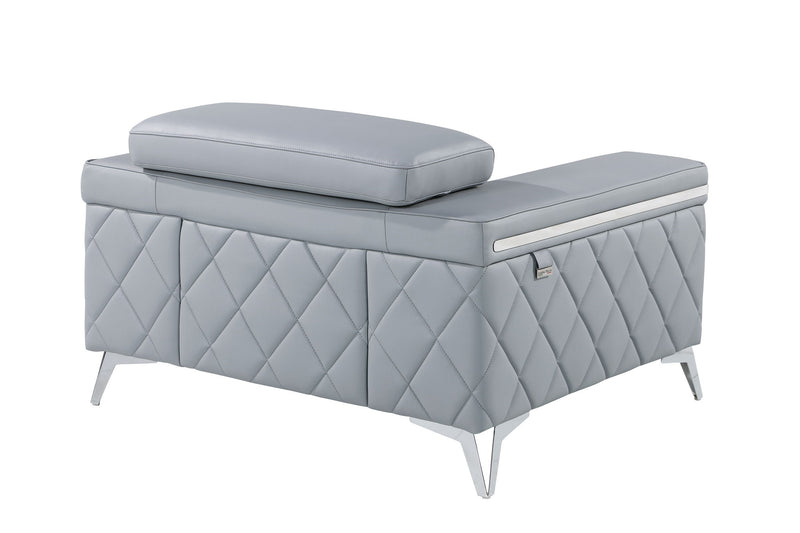 1140 - Top Grain Italian Leather Living Room Set - Black - R&R Furniture Gallery (Fountain Valley, CA)