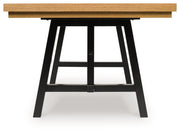 Galliden - Rectangular Dining Room Extension Table - Black / Brown - R&R Furniture Gallery (Fountain Valley, CA)