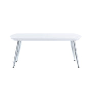 Patina - Coffee Table - White & Chrome - R&R Furniture Gallery (Fountain Valley, CA)