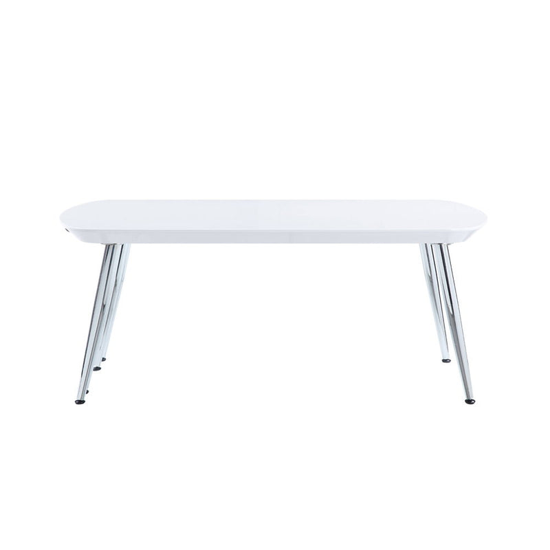 Patina - Coffee Table - White & Chrome - R&R Furniture Gallery (Fountain Valley, CA)