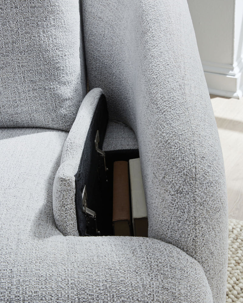 Alainmont Next-Gen Nuvella - Swivel Power Recliner - R&R Furniture Gallery (Fountain Valley, CA)