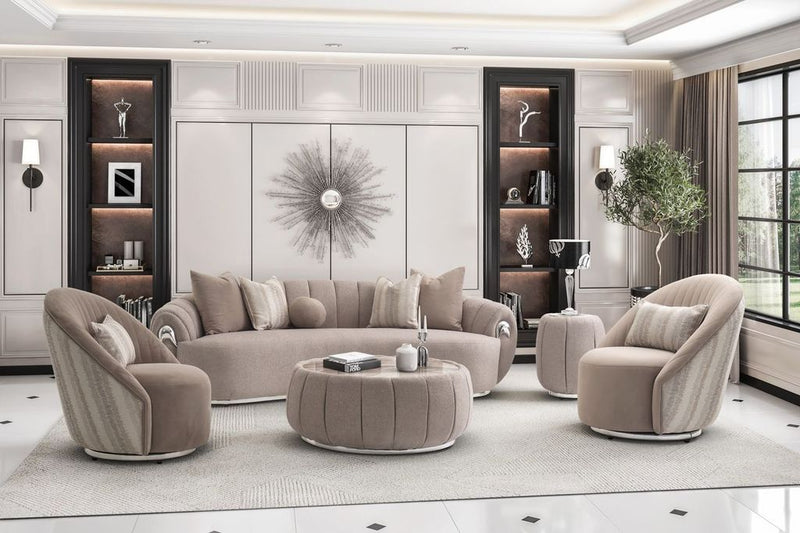 Lucca - Swivel Chair - Silver - R&R Furniture Gallery (Fountain Valley, CA)