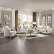 Kasa - Sofa With 5 Pillows - Beige Linen & Champagne - R&R Furniture Gallery (Fountain Valley, CA)
