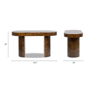 Jennifer Taylor Home Jesse single drawer oval computer desk with sleek modern design and smooth wood finish.