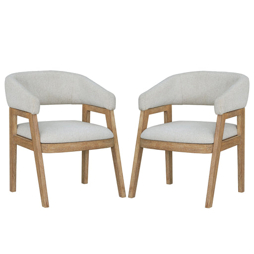 Escape - Barrel Dining Chair (Set of 2) - Glazed Natural Oak Mirage Mist - R&R Furniture Gallery (Fountain Valley, CA)