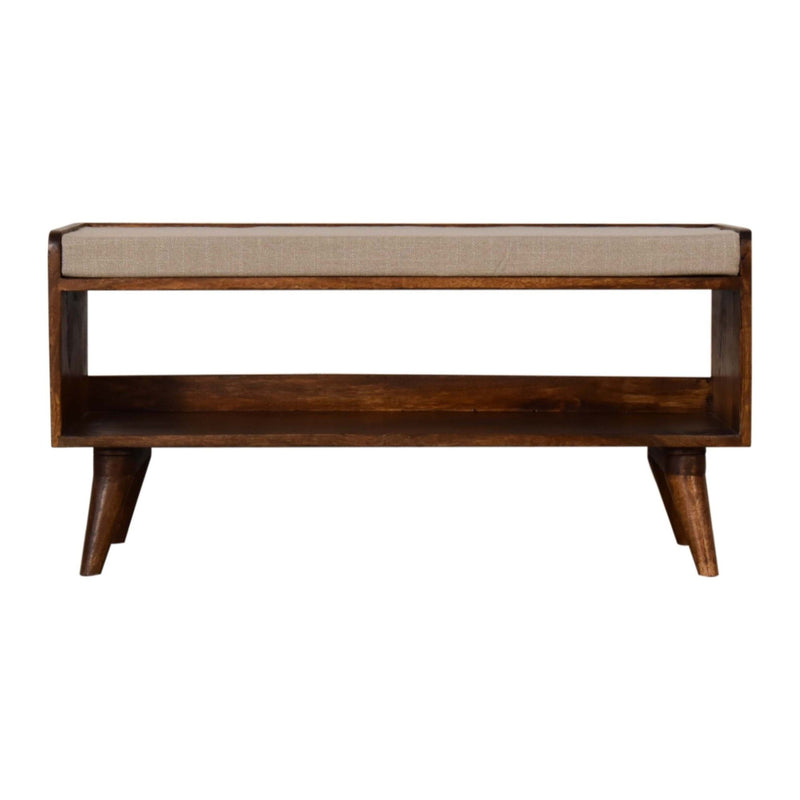 Solid Wood Bench With Upholstered Sea - R&R Furniture Gallery (Fountain Valley, CA)