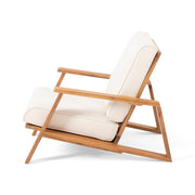Noble House outdoor patio lounge chair with cushioned armrests, stylish club chair for outdoor seating and relaxation.