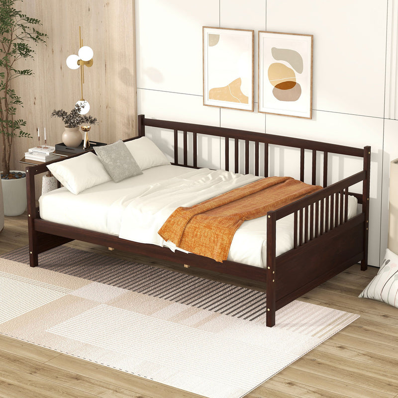 Modern DreamHaus multifunctional daybed with built-in storage, featuring a sleek design and neutral upholstery for versatile bedroom decor.