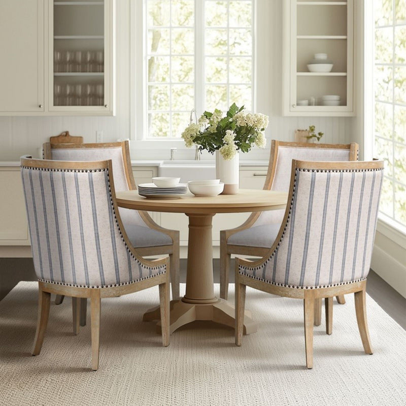 Upholstered Dining Chair With Nailhead Trim - R&R Furniture Gallery (Fountain Valley, CA)