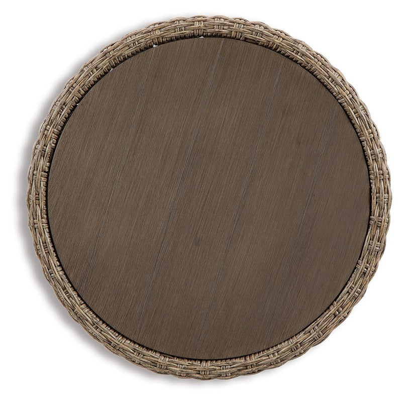 Danson - Round End Table - Beige - R&R Furniture Gallery (Fountain Valley, CA)