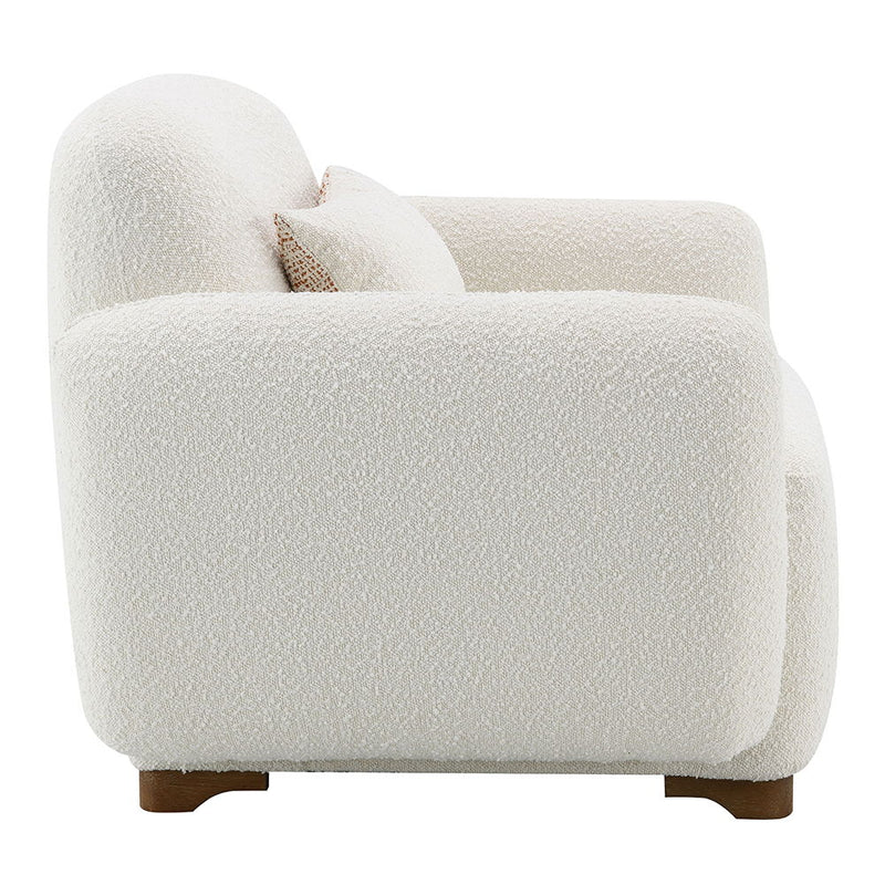 Darius - Chair With Pillow - Beige Boucle - R&R Furniture Gallery (Fountain Valley, CA)