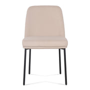 Pair of Sydney dining chairs by TOV Furniture, featuring sleek modern design with wooden legs and upholstered seats.
