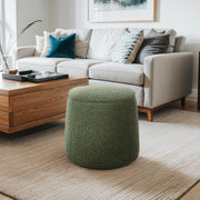 Elegant Round Storage Ottoman Upholstered - R&R Furniture Gallery (Fountain Valley, CA)