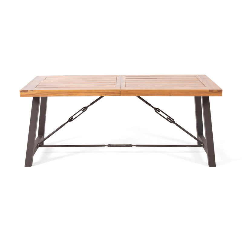 Catriona - 3 Piece Wood Outdoor Dining Set - Teak - R&R Furniture Gallery (Fountain Valley, CA)