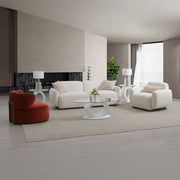 Darius - Chair With Pillow - Beige Boucle - R&R Furniture Gallery (Fountain Valley, CA)