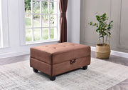 Contemporary upholstered ottoman with stylish storage from Glory Furniture, featuring a soft fabric finish and modern design.