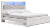Signature Design by Ashley Altyra 7-piece bookcase bedroom set with multiple shelves and storage units arranged in a modern design.