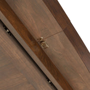 Rectangular dining table by Simpli-Home with a wooden finish, perfect for modern dining rooms.