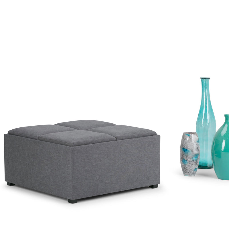 Avalon - Square Coffee Table, Storage Ottoman - R&R Furniture Gallery (Fountain Valley, CA)