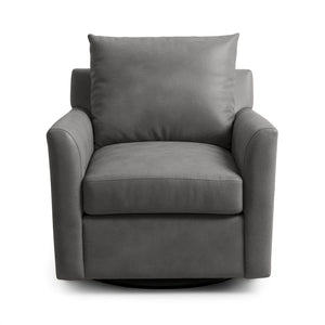 Classic Home Olivia swivel chair with a padded seat and backrest, featuring a modern design and a sturdy base.