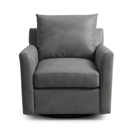 Classic Home Olivia swivel chair with a padded seat and backrest, featuring a modern design and a sturdy base.