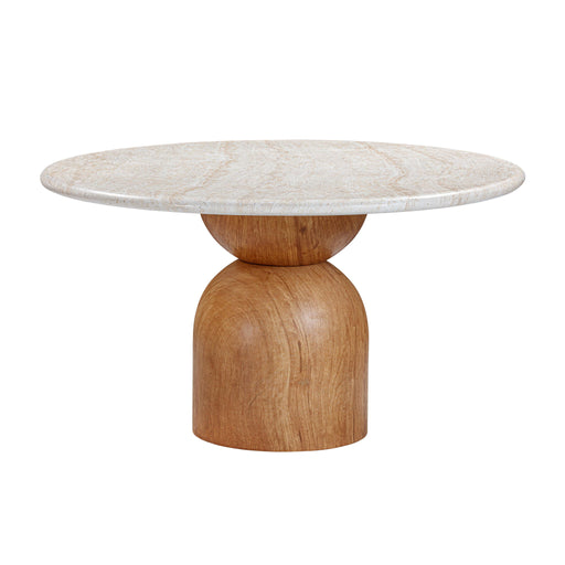 Cynthia - Concrete Indoor / Outdoor Round Dining Table - Travertine - R&R Furniture Gallery (Fountain Valley, CA)