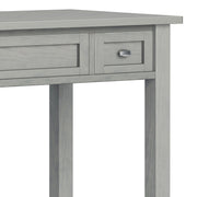 Handcrafted Warm Shaker writing desk by Simpli-Home with smooth wood finish and minimalist design, suitable for home office or study.