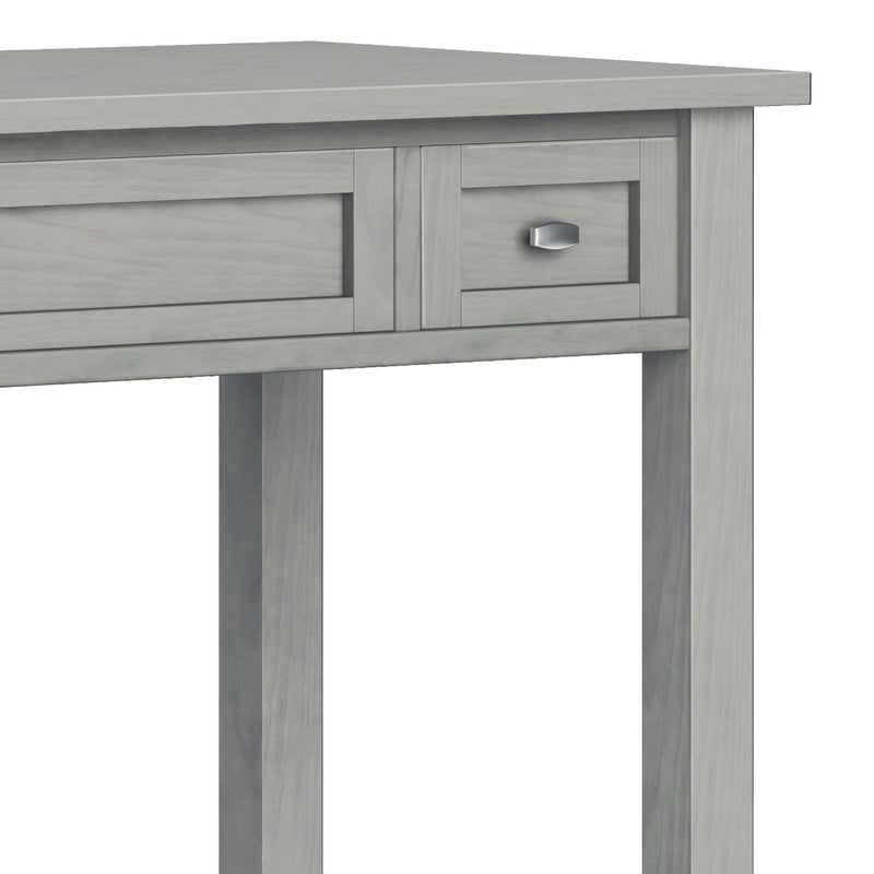 Handcrafted Warm Shaker writing desk by Simpli-Home with smooth wood finish and minimalist design, suitable for home office or study.