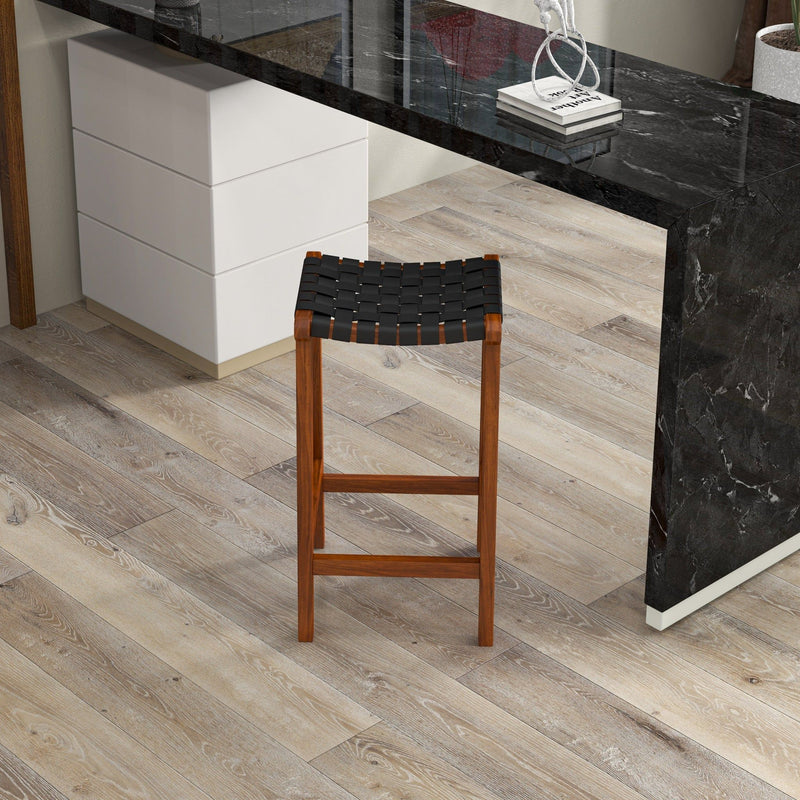 James - Mid-Century Modern Genuine Counter Stool - R&R Furniture Gallery (Fountain Valley, CA)