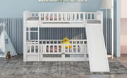 Low Bunk Bed With Slide, Fence And Ladder - R&R Furniture Gallery (Fountain Valley, CA)