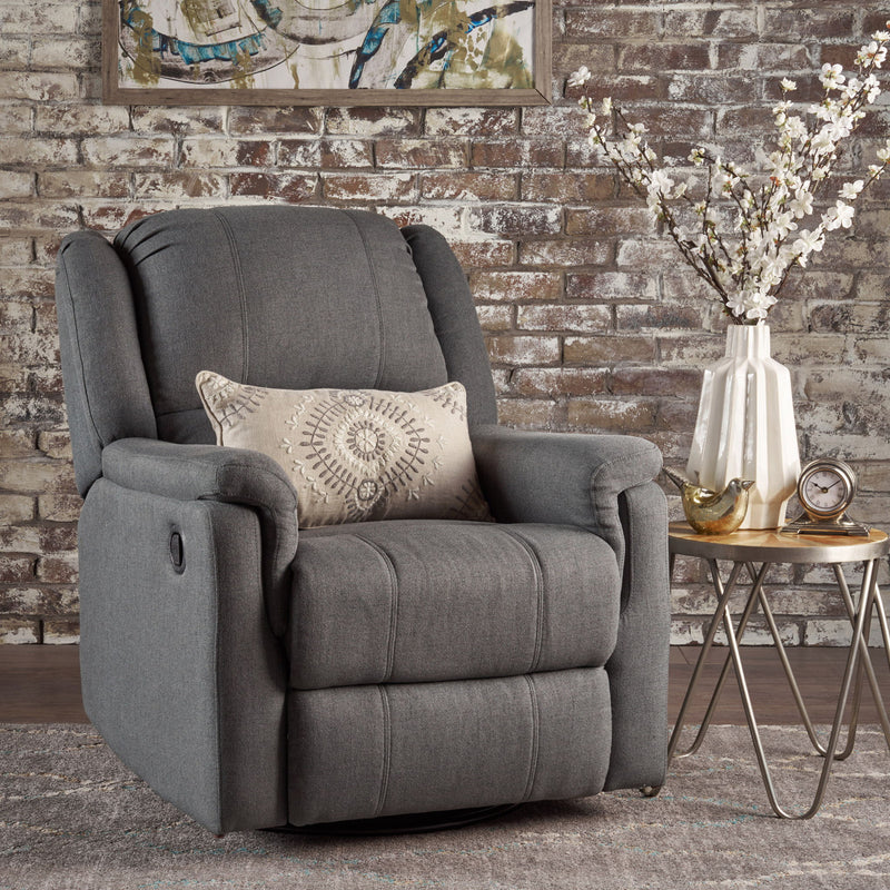 Glider Recliner With Swivel, Manual Reclining Chair - R&R Furniture Gallery (Fountain Valley, CA)