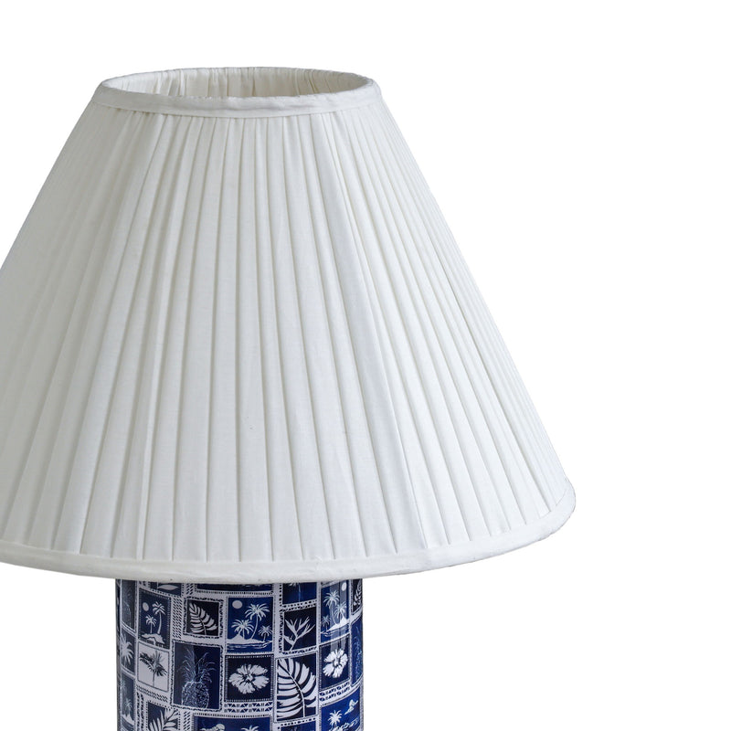 Stamp - Pleated Table Lamp - Blue - R&R Furniture Gallery (Fountain Valley, CA)