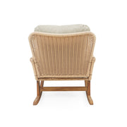 Contemporary Minimalist Wicker Rocking Chair With Soft Cushions - R&R Furniture Gallery (Fountain Valley, CA)