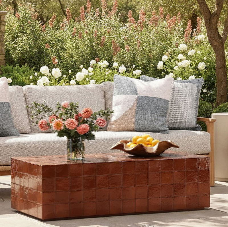 Denslow - Outdoor Coffee Table - Glossy Rust