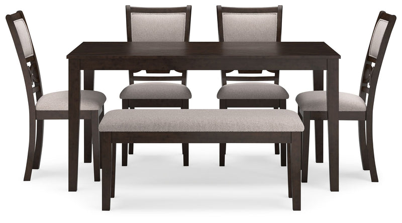 Langwest - Dining Room Table Set (Set of 6) - Brown - R&R Furniture Gallery (Fountain Valley, CA)