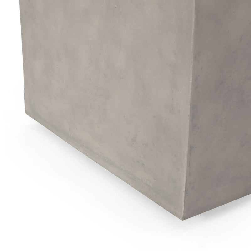 Modern black and gray Noble House MGO tank holder side table with ceramic top, featuring sleek storage table design.